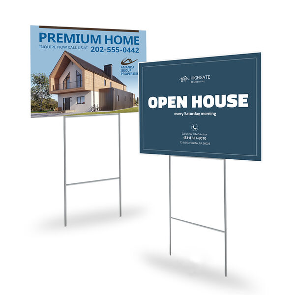 High-quality yard signs printed at Planet T's Thornton