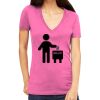 Tultex 214 - Ladies' Slim Fit Fine Jersey V-Neck Thumbnail